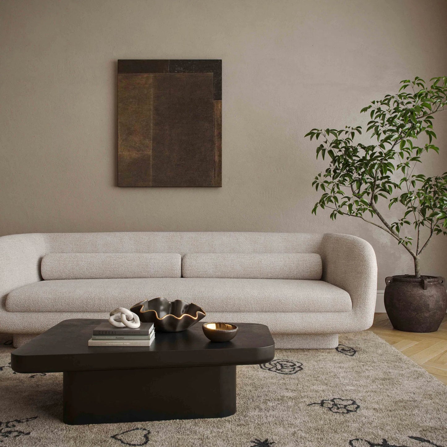 007 SI-2321012 | Lifestyle | Simone Boucle Sofa by TOV Furniture in cream. Made from boucle, plywood in a transitional style.