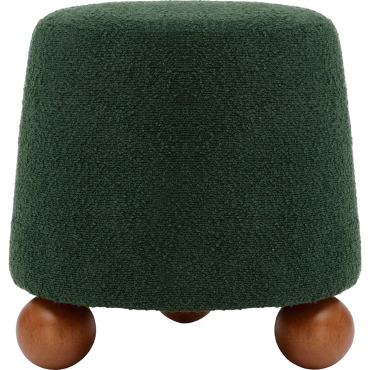 Jaine Boucle Stool by TOV Furniture. Made from boucle, plywood, wood in a transitional style.