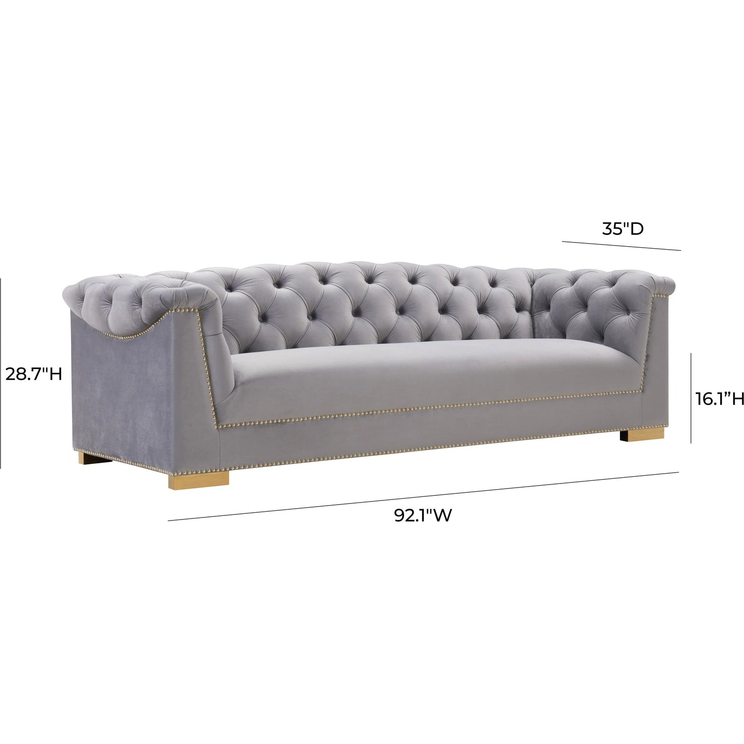 009 SR-389631 | Additional Silo | Farah Classic Sofa by TOV Furniture. Made from velvet in a traditional style.