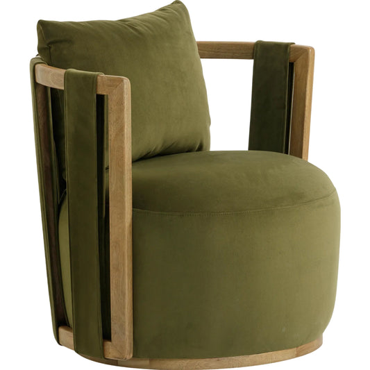 001 SI-2248408 | Primary Silo | Paolo Upcycled Distressed Velvet Swivel Chair by TOV Furniture in green. Made from plywood, recycled fabric, rubberwood, velvet in a transitional style.