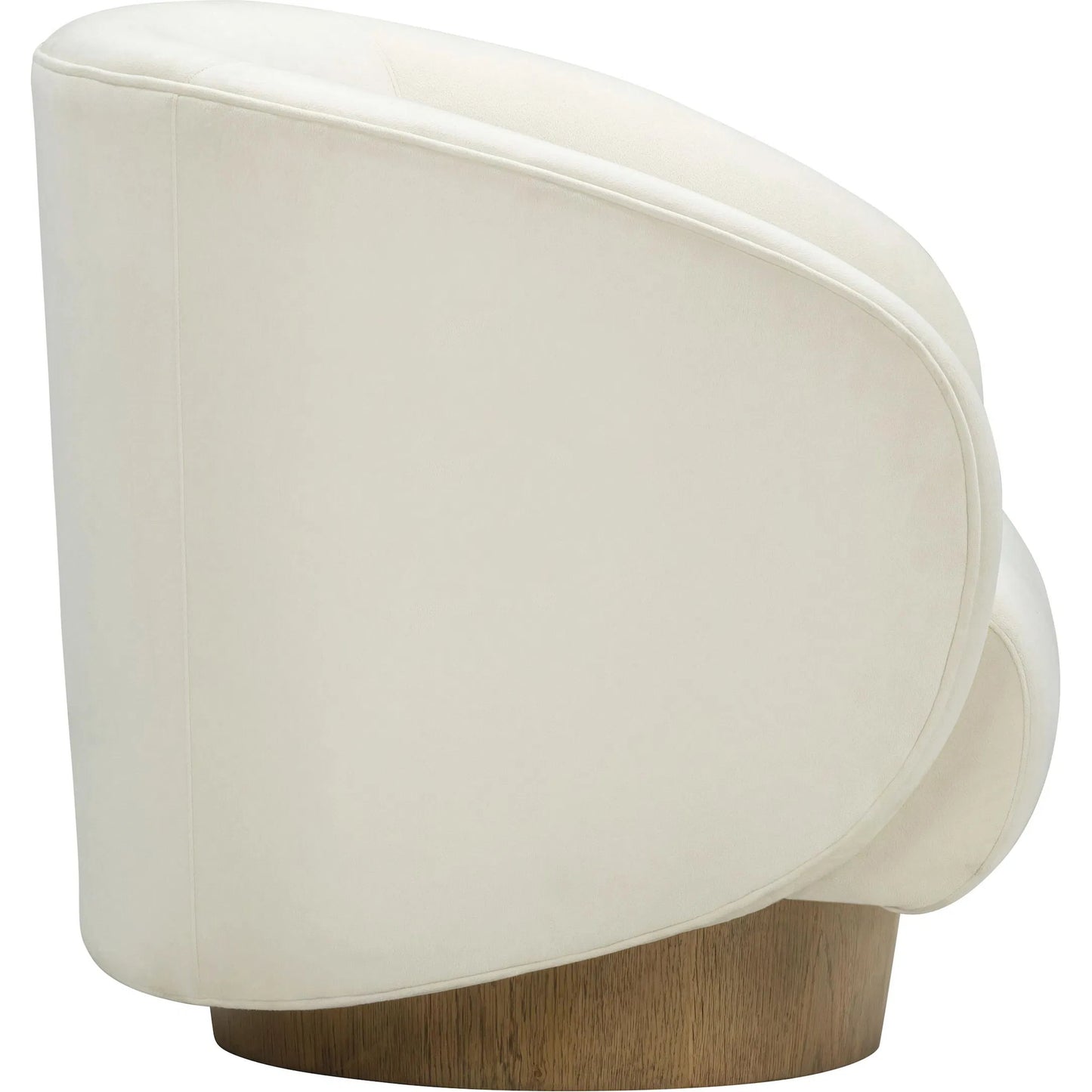 003 SI-2320980 | Additional Silo | Presley Velvet Swivel Accent Chair by TOV Furniture in cream. Made from plywood, velvet, wood in a unique style.