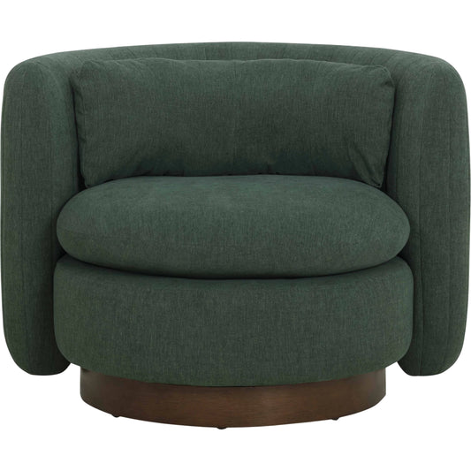001 SI-2519485 | Primary Silo | Nura Chenille Swivel Accent Chair by TOV Furniture. Made from fabric, plywood, rubberwood in a eclectic & global style.