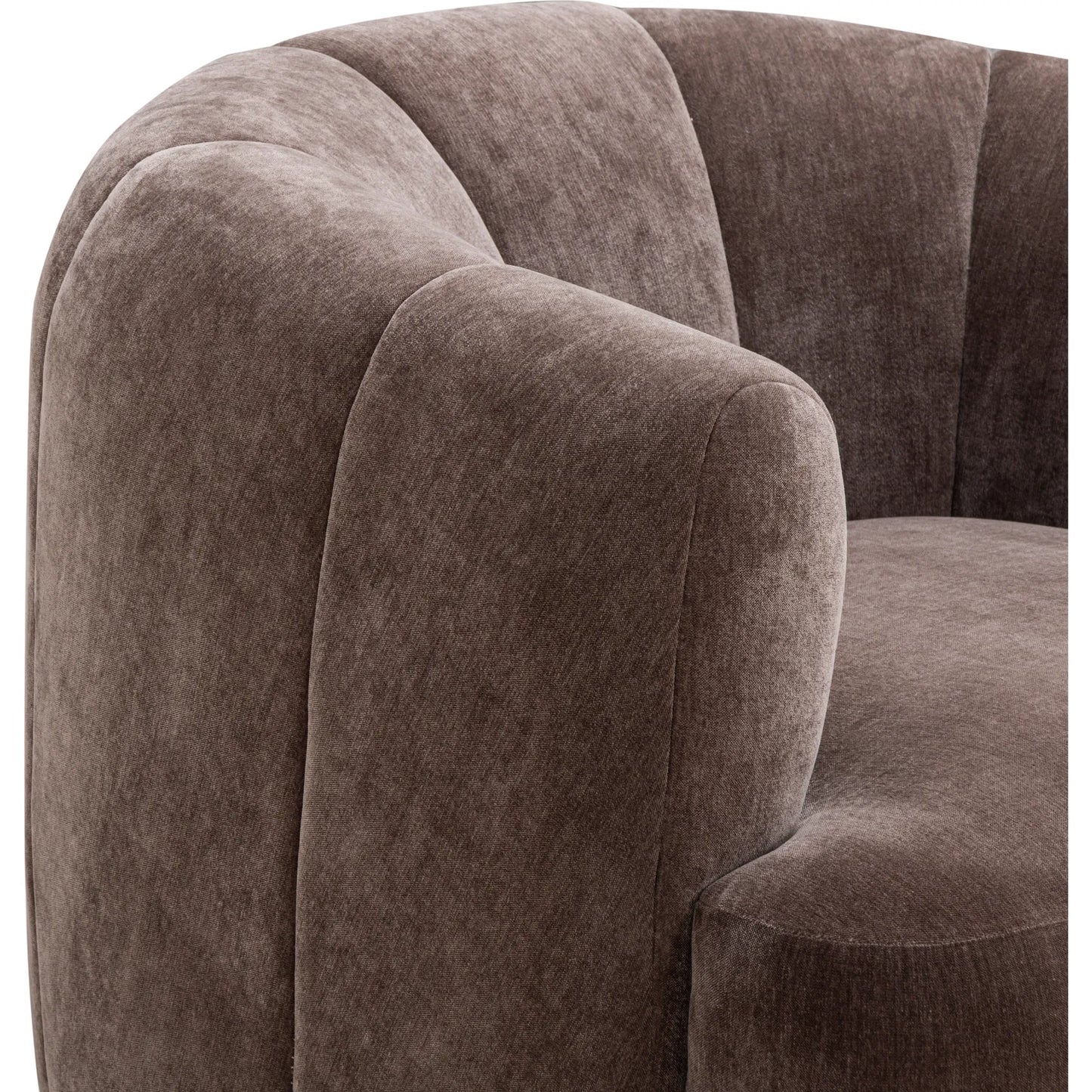 010 SI-2532662 | Closeup | Jasmine Upcycled Contract-Grade Basketweave Swivel Accent Chair by TOV Furniture. Made from fabric, plywood in a unique style.