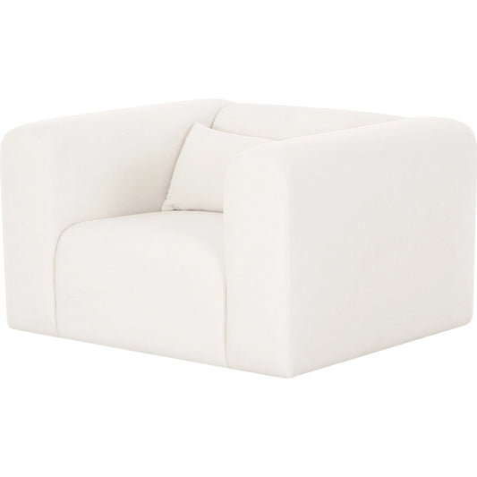 001 SI-2532706 | Primary Silo | Tarra Performance Armchair by TOV Furniture in cream. Made from chenille, plywood in a unique style.