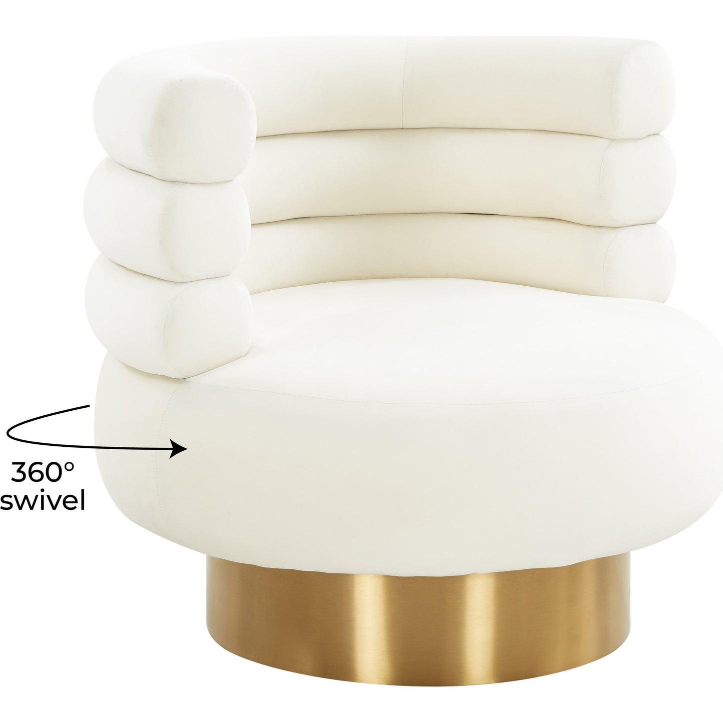 007 SI-1787230 | Additional Silo | Naomi Velvet Swivel Chair by TOV Furniture. Made from velvet, pine, plywood in a modern style.