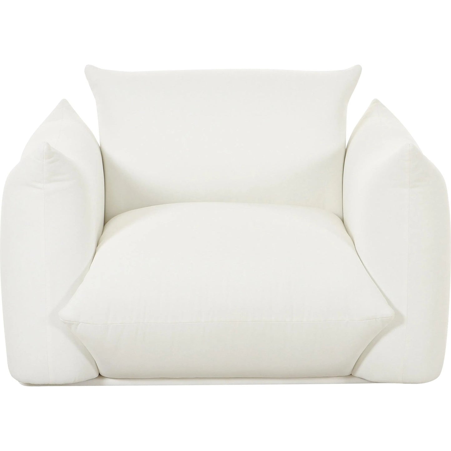 002 SI-2248458 | Additional Silo | Saint Tropez Pearl Stuffed Armchair by TOV Furniture in white. Made from fabric in a unique style.