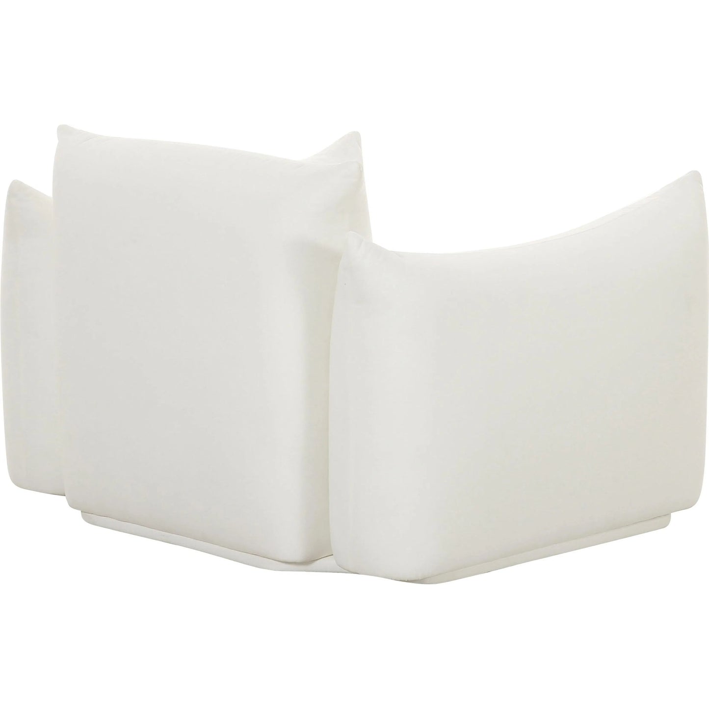 003 SI-2248458 | Additional Silo | Saint Tropez Pearl Stuffed Armchair by TOV Furniture in white. Made from fabric in a unique style.