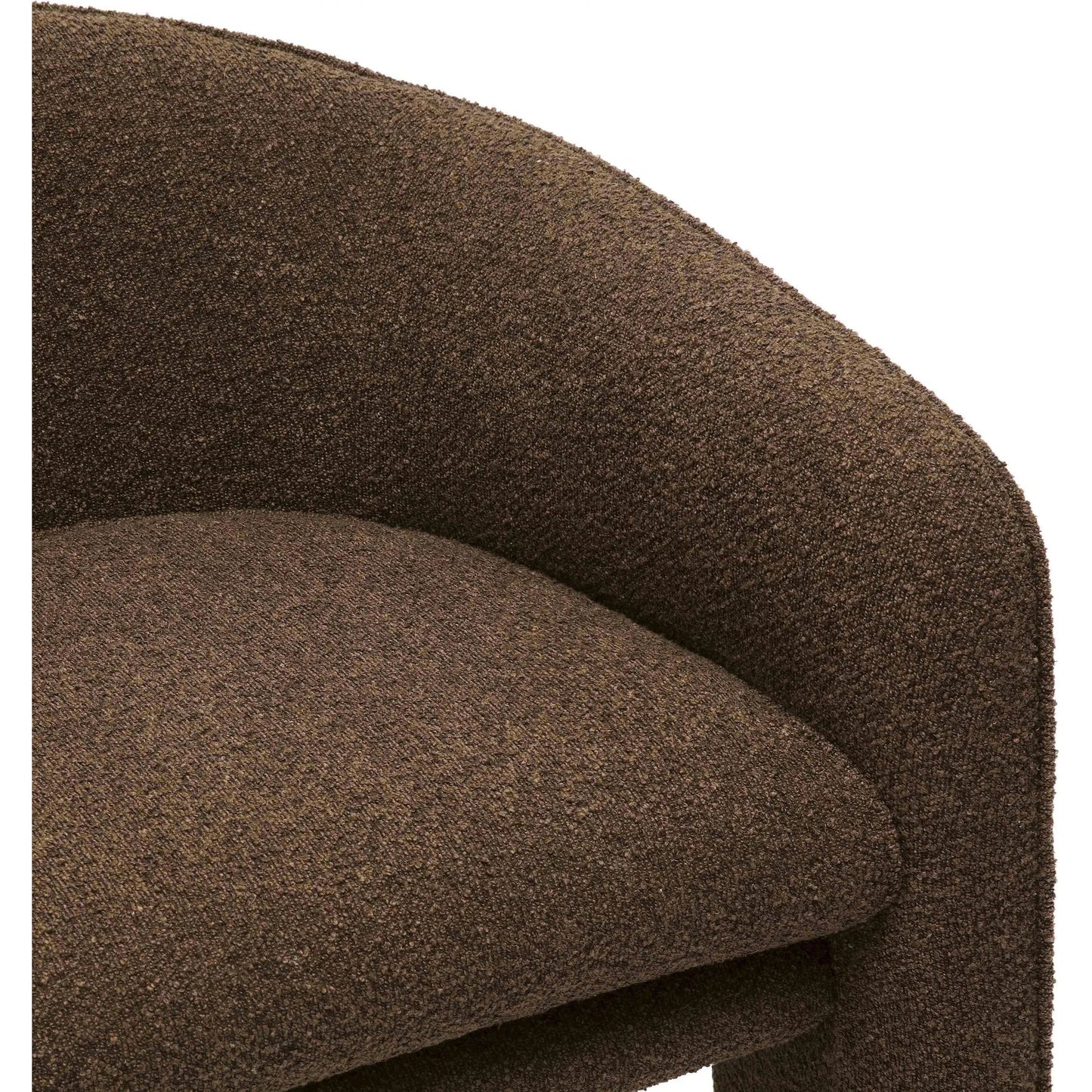 008 SI-2248355 | Closeup | Marla Boucle Accent Chair by TOV Furniture. Made from boucle, plywood, wood in a transitional style.