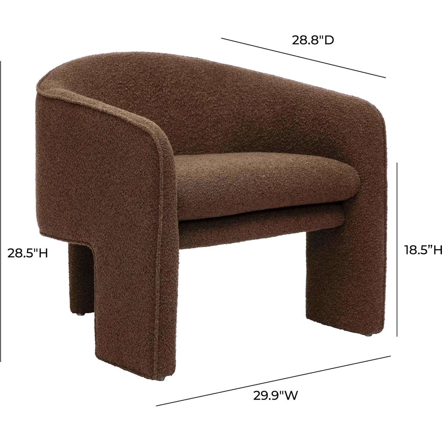 005 SI-2248355 | Additional Silo | Marla Boucle Accent Chair by TOV Furniture. Made from boucle, plywood, wood in a transitional style.
