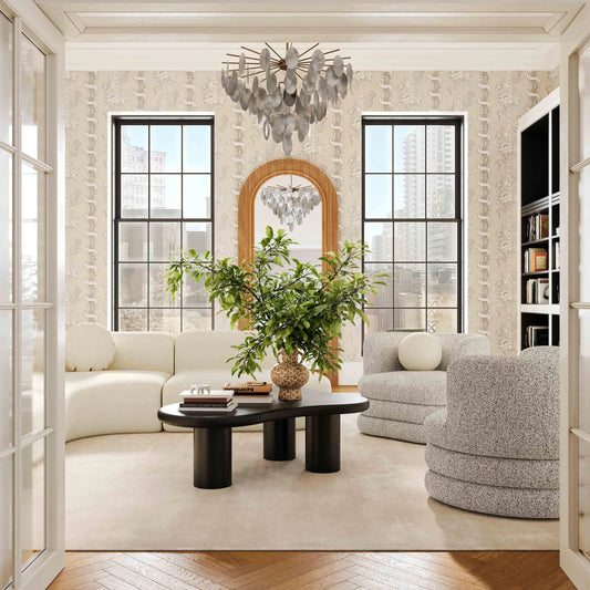 Astor Swivel Hotel Lounge Chair by TOV Furniture in light grey. Made from linen, plywood, wood in a transitional style.