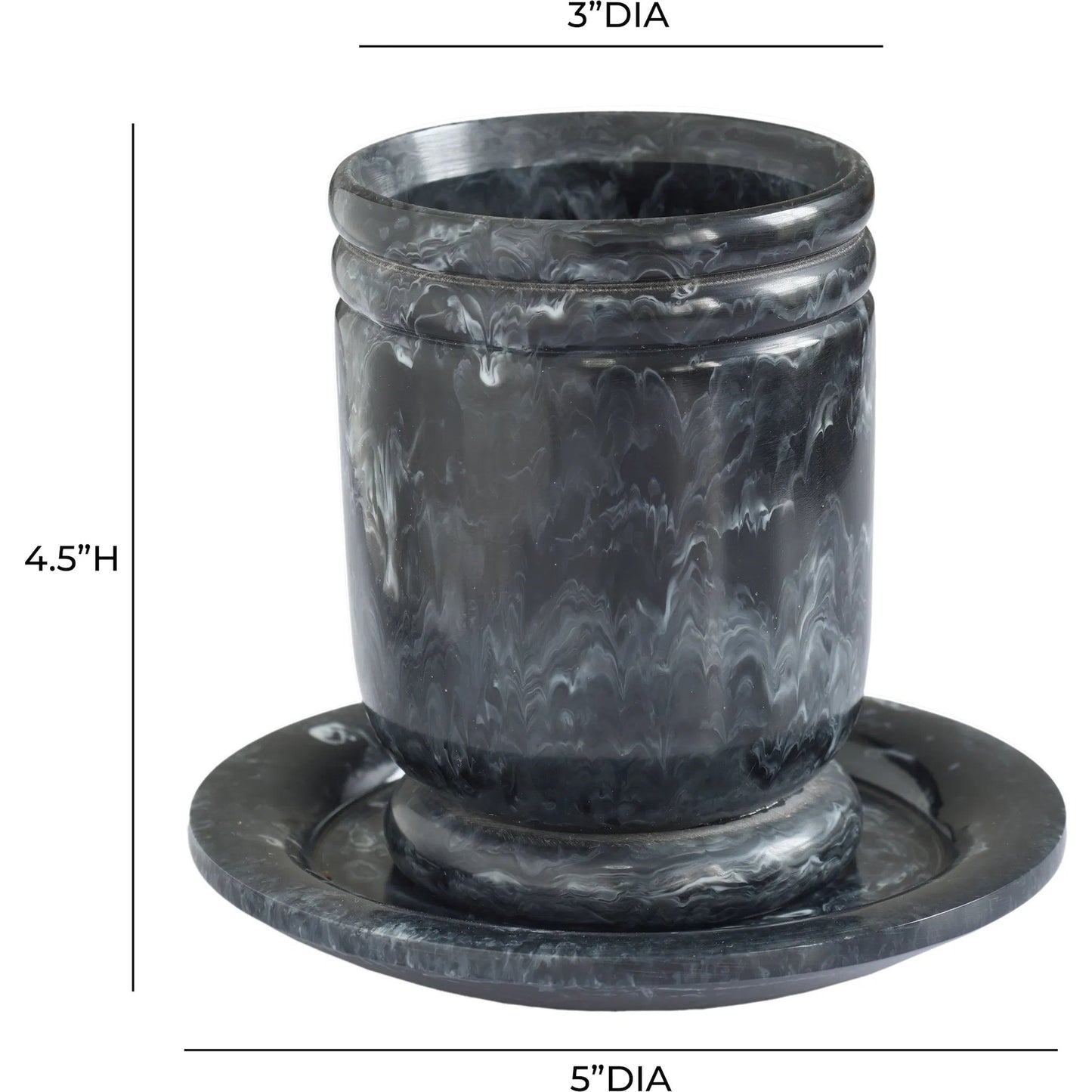 012 SI-2532634 | Additional Silo | Channeled Swirl Kiddush Cup by TOV Furniture. Made from resin in a unique style.