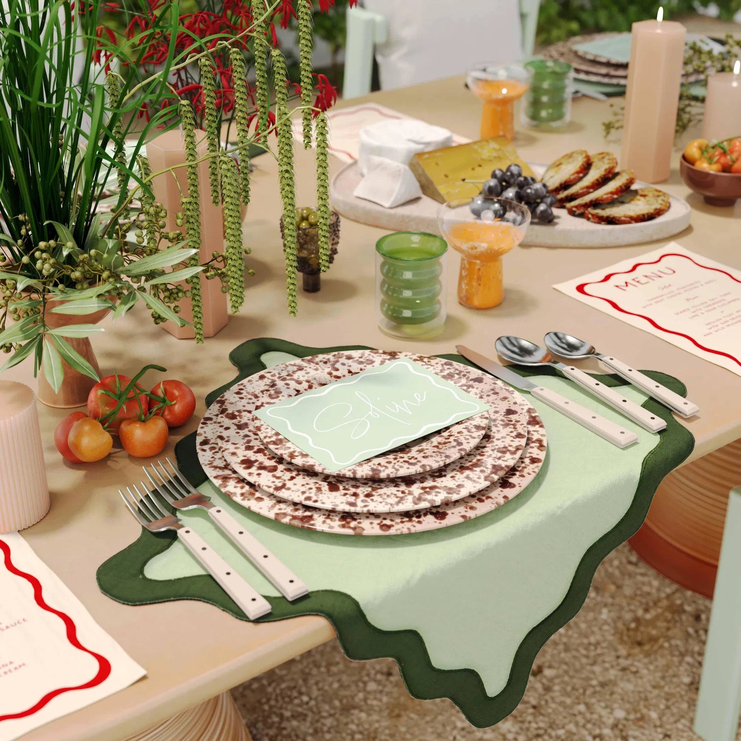 006 SI-2248492 | Lifestyle | Soline and Stainless Steel Flatware (Set of 5) by TOV Furniture. Made from plastic, stainless steel in a transitional style.