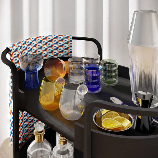 Waves Water Glass (Set of 4) by TOV Furniture. Made from glass in a eclectic & global style.