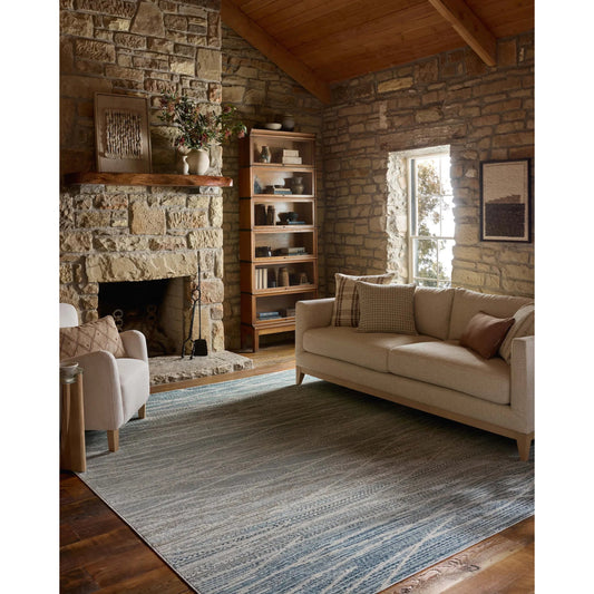 Townes TOW-07 Rug by Loloi in natural, sky. Made from unique in a unique style.