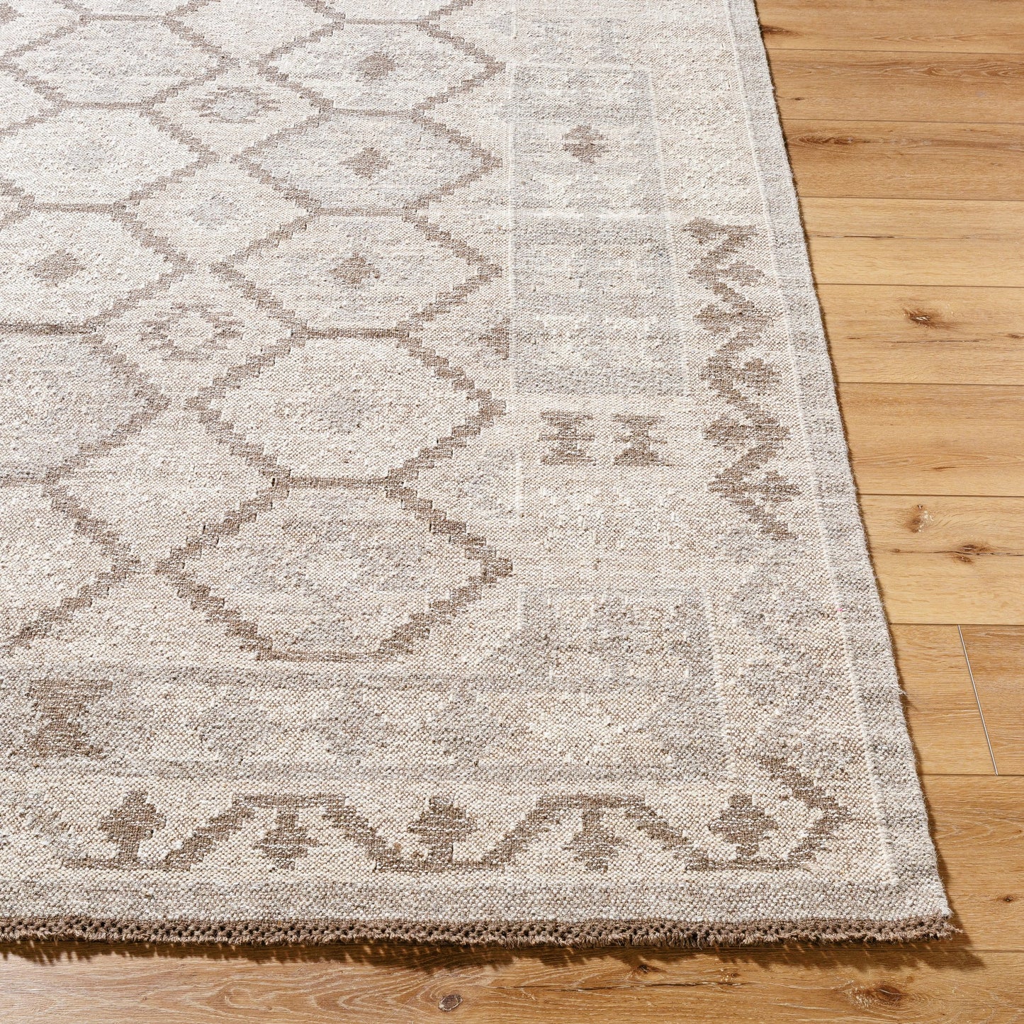 003 SI-2164196,SI-2164197,SI-2164198,SI-2164199 | Closeup | Tempe Rug - 526473 by Surya in ash, sterling grey, metallic - silver, prairie dust, light silver, sage. Made from wool in a unique style.