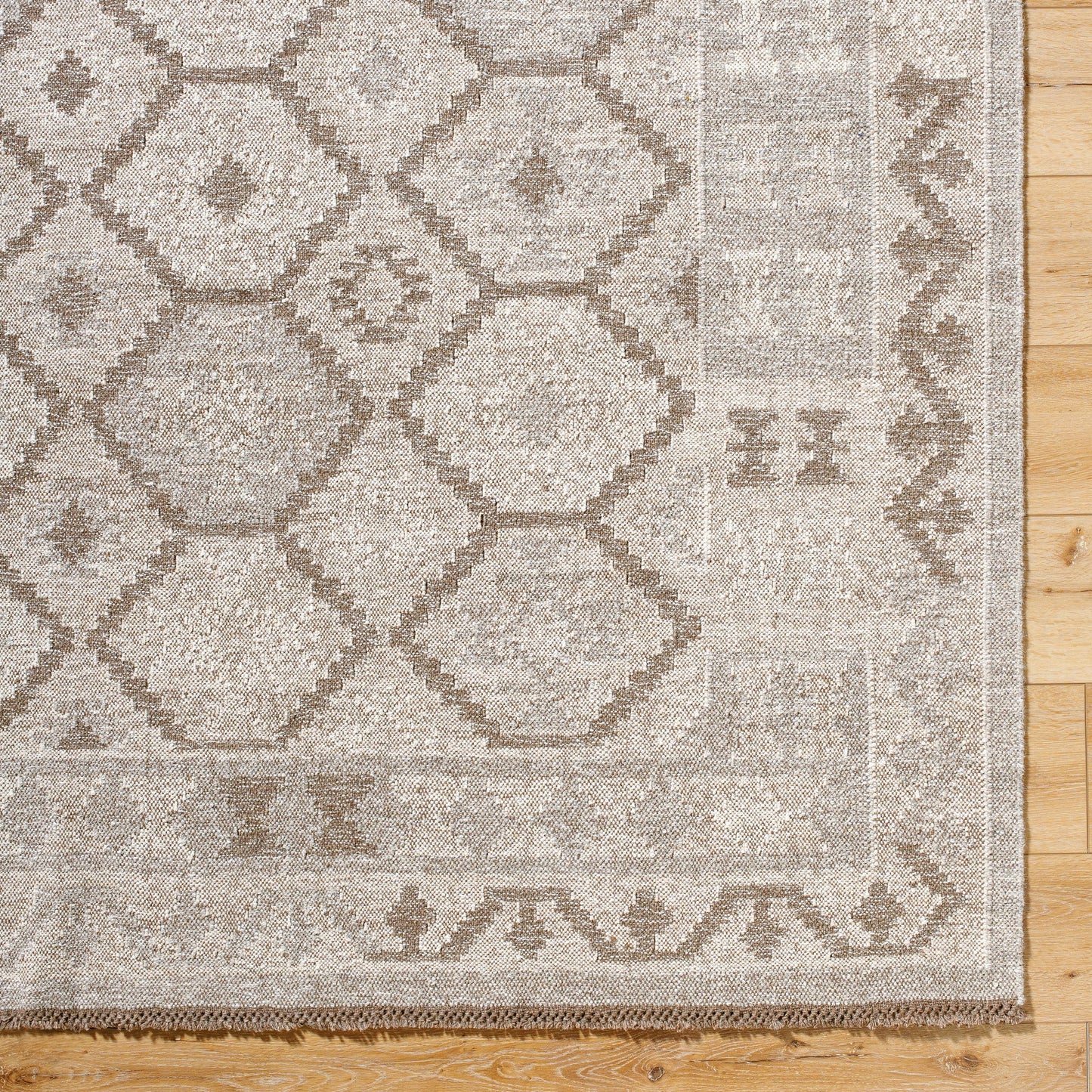 005 SI-2164196,SI-2164197,SI-2164198,SI-2164199 | Closeup | Tempe Rug - 526473 by Surya in ash, sterling grey, metallic - silver, prairie dust, light silver, sage. Made from wool in a unique style.