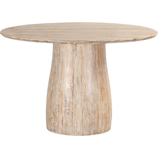 000 SI-2325313 | Primary Silo | Truffle Round Dining Table by LH Imports in light brown and natural white wash. Made from mango wood in a unique style.