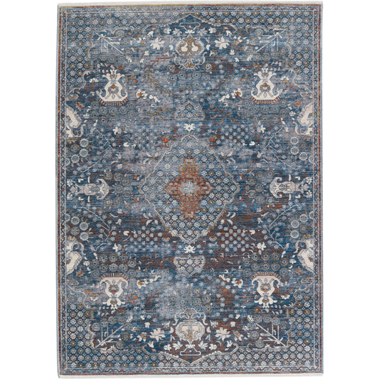 Terra TRR09 Rug by Jaipur Living in blue, gray. Made from 100% polyester in a unique style.