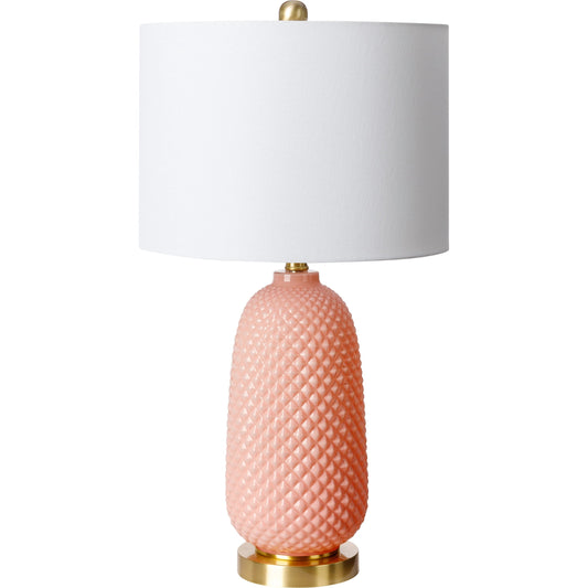 Tory - 32218 by Surya in brushedpaintedbrushed. Made from shade (outside): linen, shade (inside): polyester, body: glass, base: metal, finial: metal, harp: metal in a modern style.