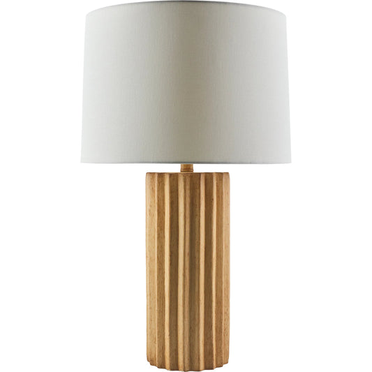 Terza Accent Table Lamp by Surya in paintedpainted. Made from ceramic, linen, resin in a modern style.