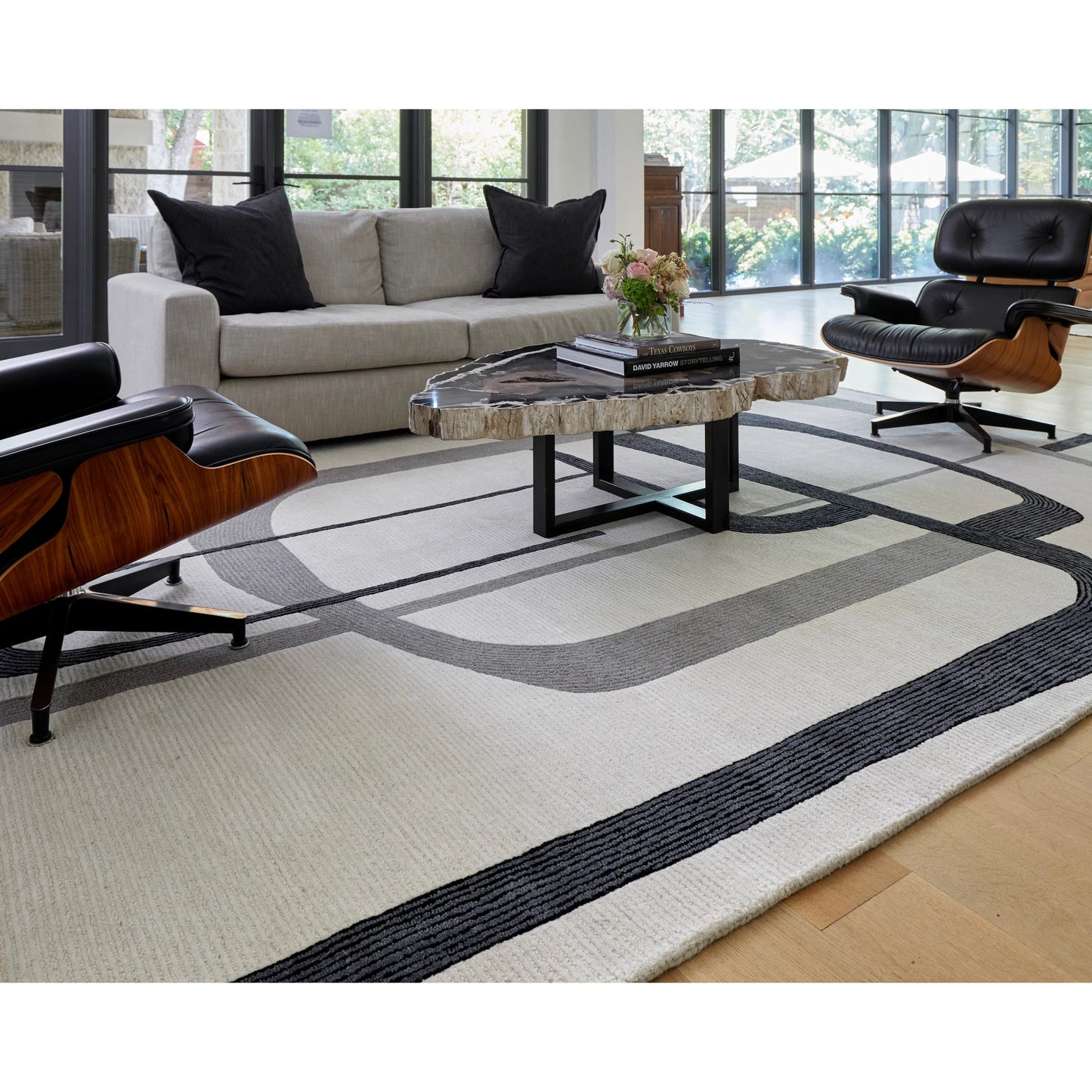 010 SI-2007091,SI-2007092,SI-2007093,SI-2007094,SI-2007095,SI-2007096,SI-2007097 | Lifestyle | Maguire Transitional Rug - 8905F by Feizy in ivory, gray, black. Made from wool, nylon in a unique style.