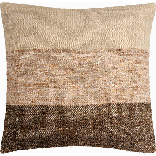 Troposphere Accent Pillow - 533809 by Surya in dark brown, tan, beige. Made from wool, cotton in a modern style.