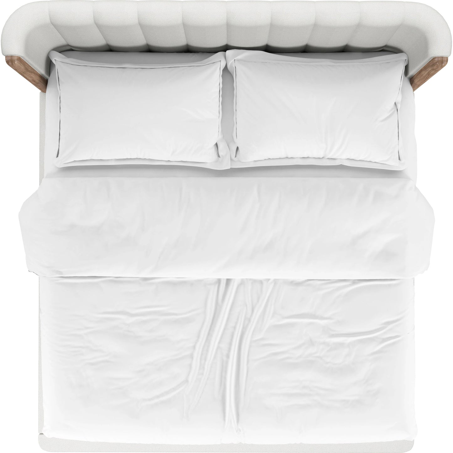 003 SI-2065193,SI-2065194,SI-2065195 | Additional Silo | Portico Upholstered Shelter Bed by A.R.T. Furniture in white and sienna. Made from parawood solids, foam, fabric in a modern style.