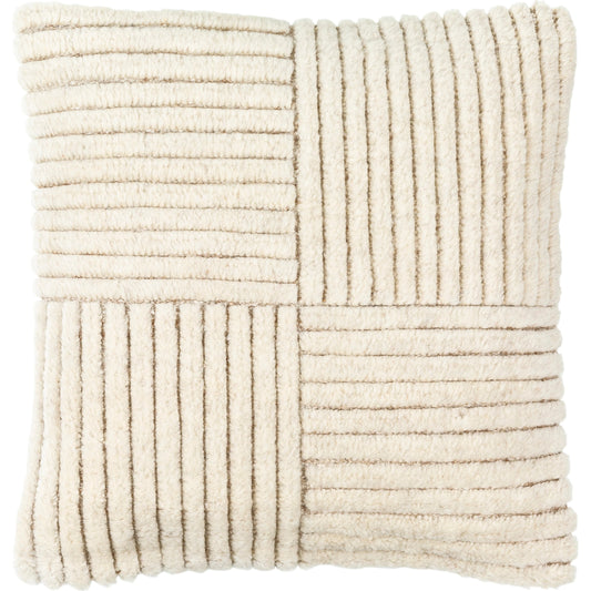 Tunisia Pillow - 481419 by Surya in ivory. Made from front: 80% wool, 20% cotton, back: 100% cotton in a modern style.