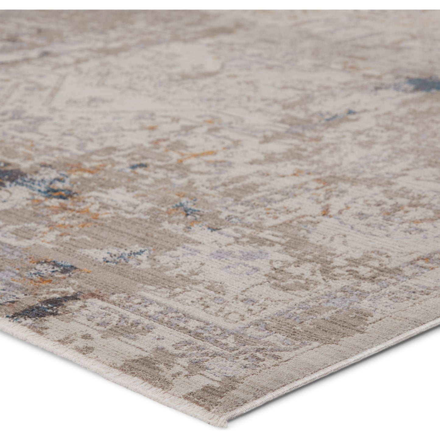 003 SI-1717753,SI-1717755,SI-1781834 | Closeup | Hammon Rug by Vibe by Jaipur Living in gray, gold. Made from 100% polyester in a unique style.