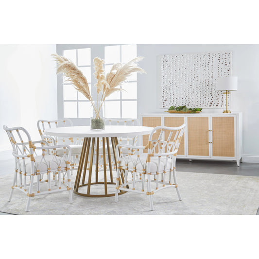 Turino Dining Table Concrete Top by Essentials For Living in white concrete. Made from concrete resin, aluminum in a modern style.