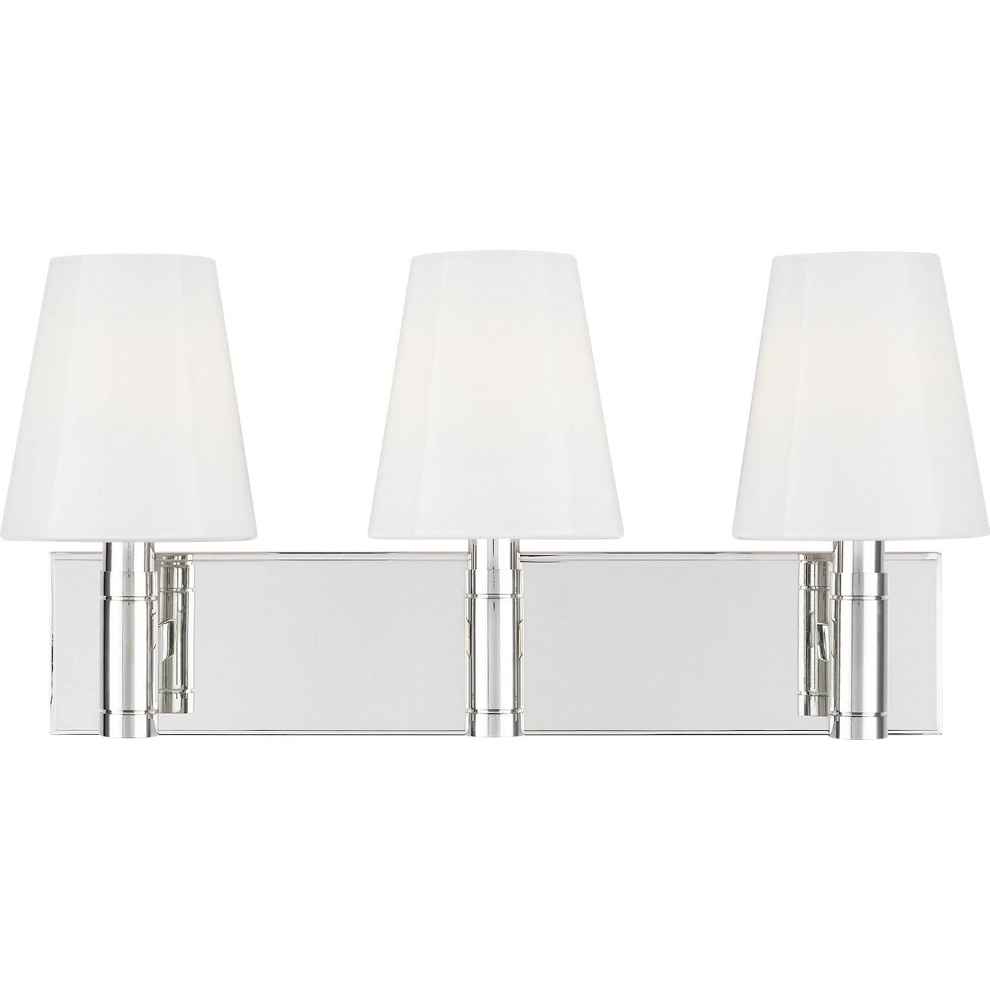 001 SI-2235840 | Primary Silo | Beckham Classic 3-Light Vanity by Visual Comfort & Co. in polished nickel. Made from steel in a unique style.