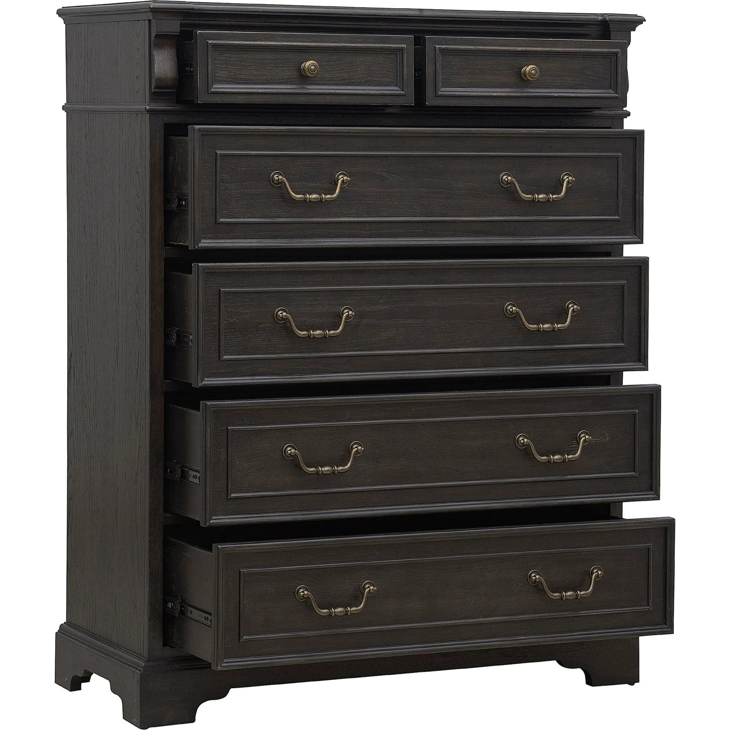003 SI-2383572 | Additional Silo | Hickory Creek 6 Drawer Chest by Pulaski Furniture in brown velvet. Made from split heart cathedral hickory veneers in a unique style.