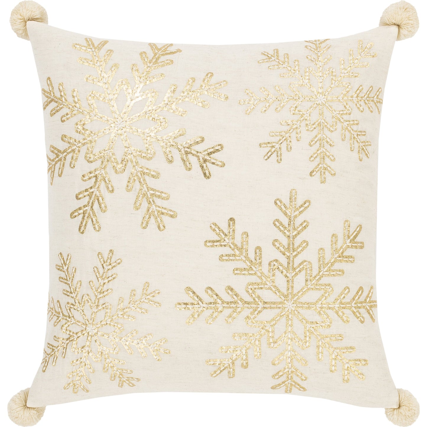 001 SR-881396,SR-881397 | Additional Silo | Twinkle Pillow - 31863 by Livabliss in beige, metallic - champagne, ivory. Made from 100% cotton in a cottage & farmhouse style.