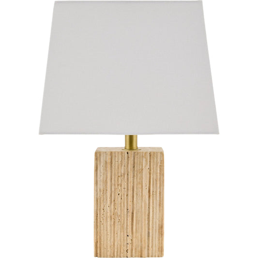 001 SI-2258933 | Primary Silo | Taboye Rectangular Accent Table Lamp by Surya in white, translucent, metallic gold, brown. Made from iron, linen, polyester in a eclectic & global style.