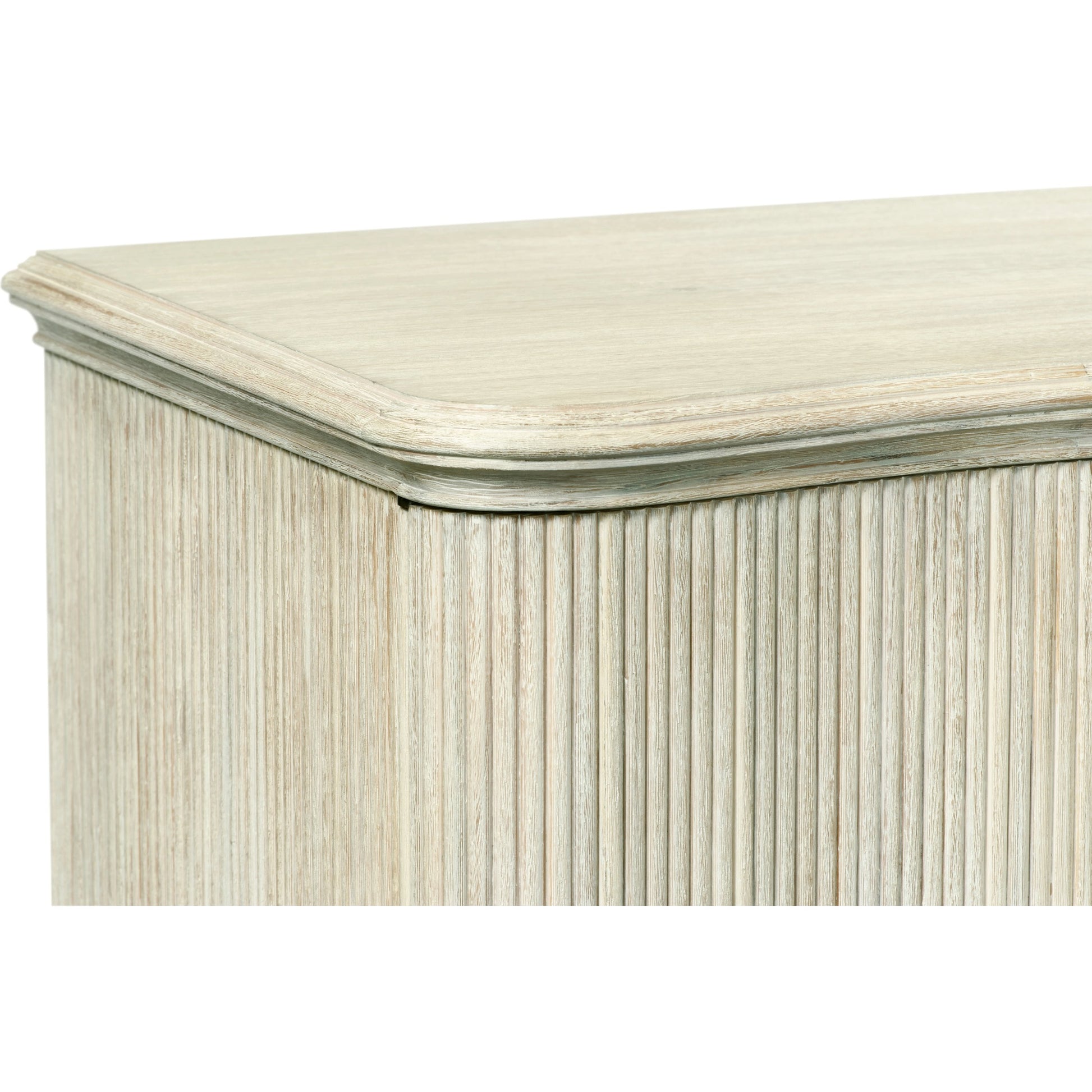 William Yeoward - Belleville Cabinet by Jonathan Charles in white and washed acacia. Made from acacia in a coastal style.