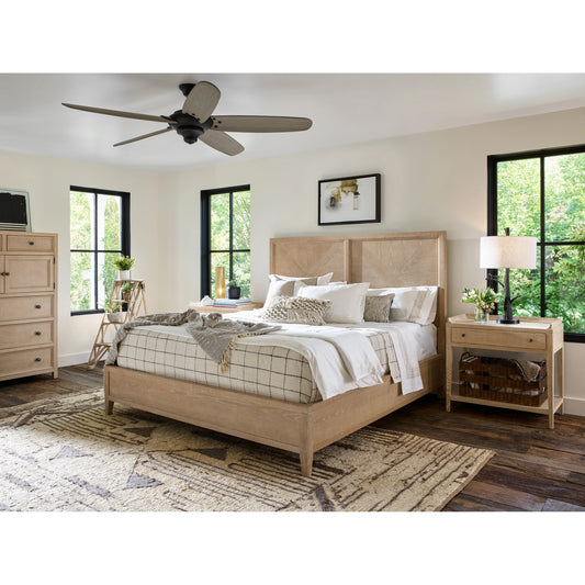 Ames Bed by Universal Furniture in aged pewter. Made from unique in a transitional style.