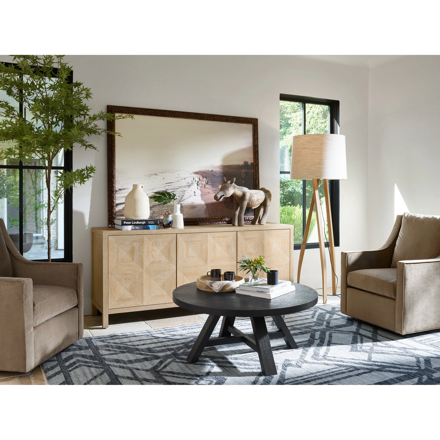 005 SI-2007620 | Lifestyle | Sadie Credenza by Universal Furniture in rustic natural oak. Made from unique in a cottage & farmhouse style.