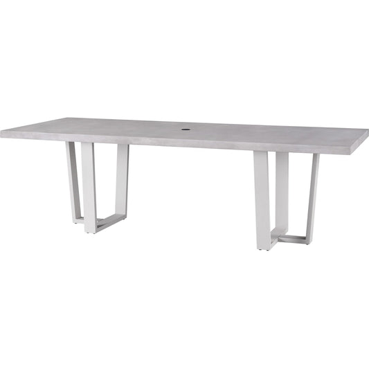 South Beach Dining Table by Coastal Living by Universal Furniture in stainless steel and white. Made from unique in a coastal style.