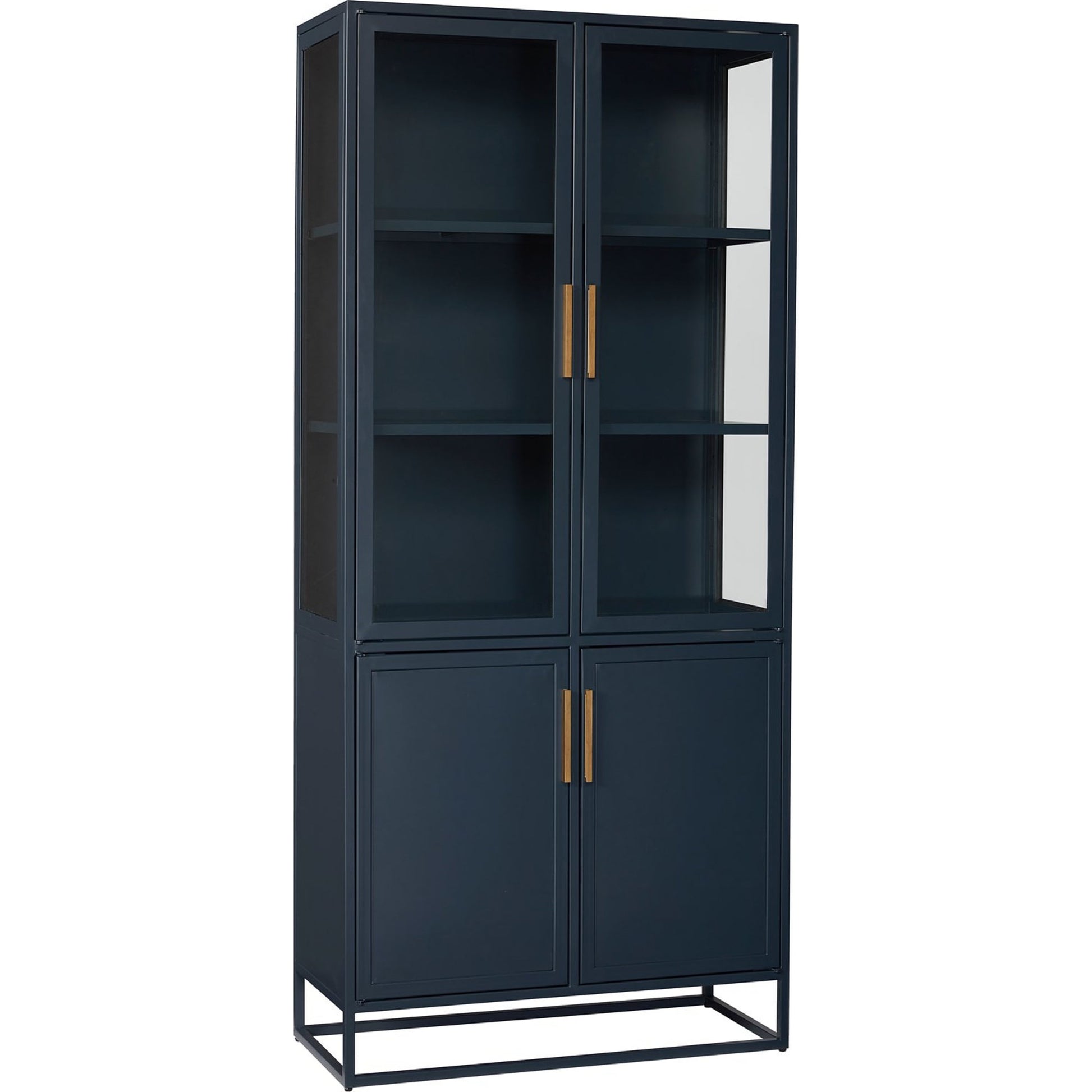 Santorini Tall Cabinet by Coastal Living by Universal Furniture in antique brass and cerulean blue. Made from unique in a modern style.