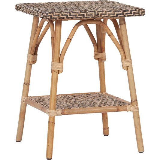 Wailea Accent Table by Coastal Living by Universal Furniture in antique brass and natural rattan. Made from unique in a coastal style.