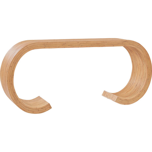 St. Lucia Console by Coastal Living by Universal Furniture in antique brass and natural rattan. Made from unique in a modern style.