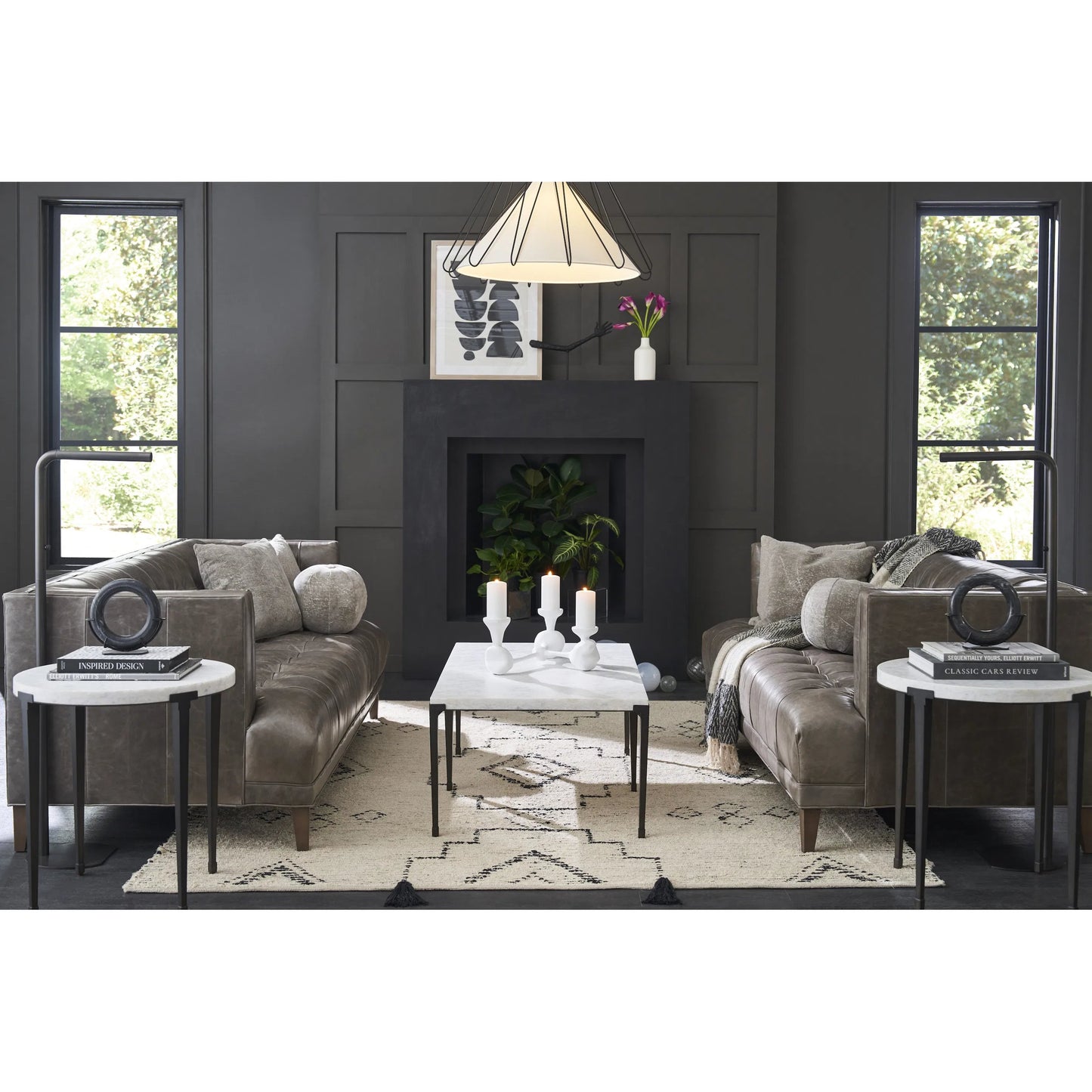 003 SI-2146347 | Lifestyle | Coalesce Floyd End Table by Universal Furniture in soft matte black. Made from unique in a unique style.