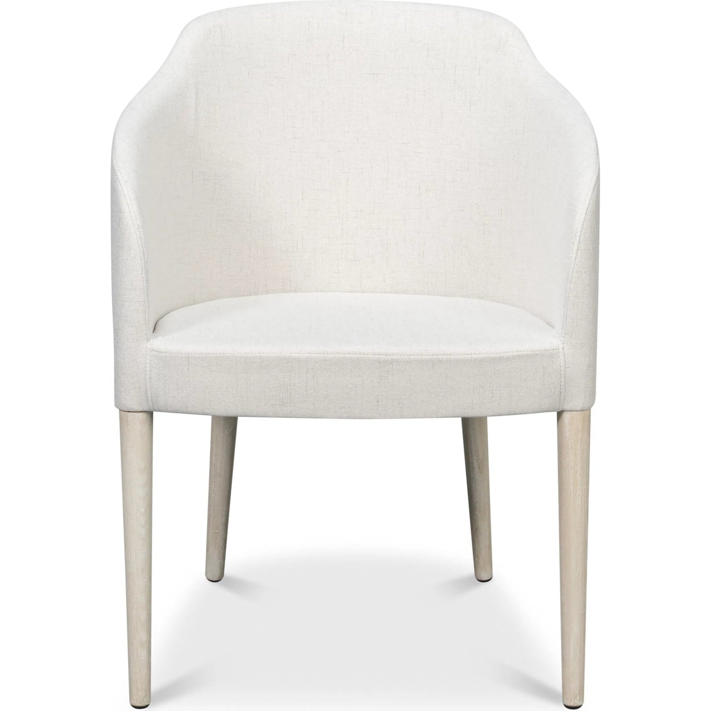 009 SI-2447892 | Additional Silo | Occasional Contemporary Chair by Sarreid Ltd. in white. Made from beechwood, lime white, crema fabric in a unique style.