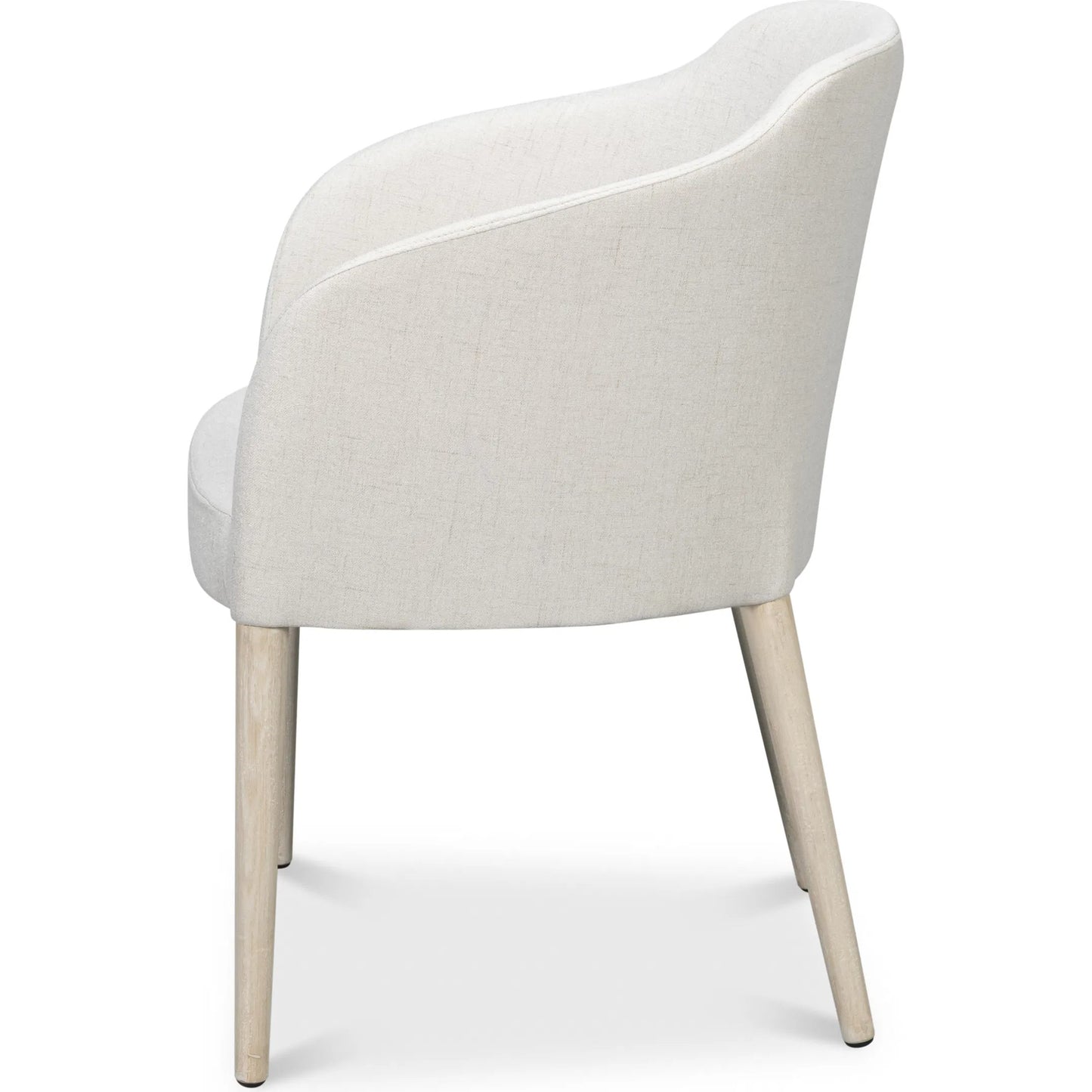 010 SI-2447892 | Additional Silo | Occasional Contemporary Chair by Sarreid Ltd. in white. Made from beechwood, lime white, crema fabric in a unique style.