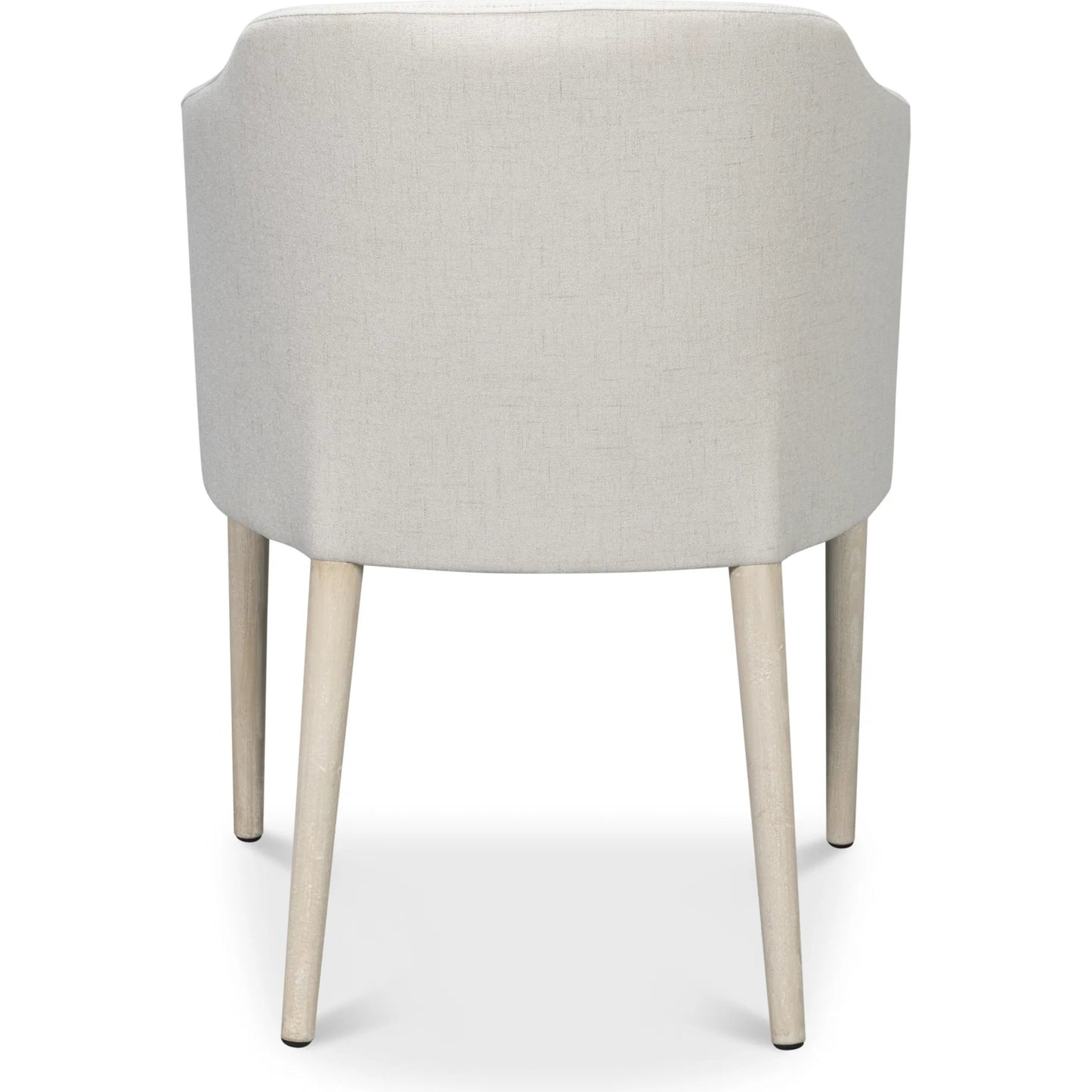011 SI-2447892 | Additional Silo | Occasional Contemporary Chair by Sarreid Ltd. in white. Made from beechwood, lime white, crema fabric in a unique style.