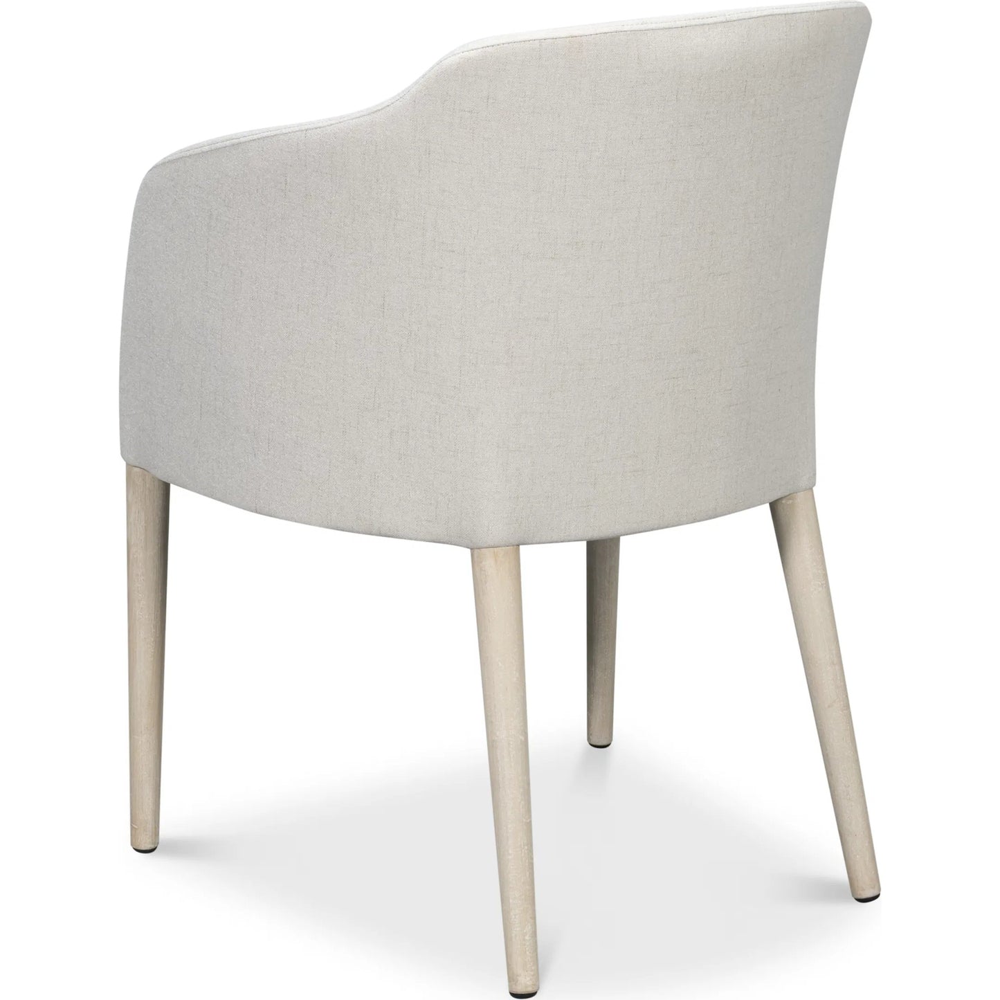 012 SI-2447892 | Additional Silo | Occasional Contemporary Chair by Sarreid Ltd. in white. Made from beechwood, lime white, crema fabric in a unique style.