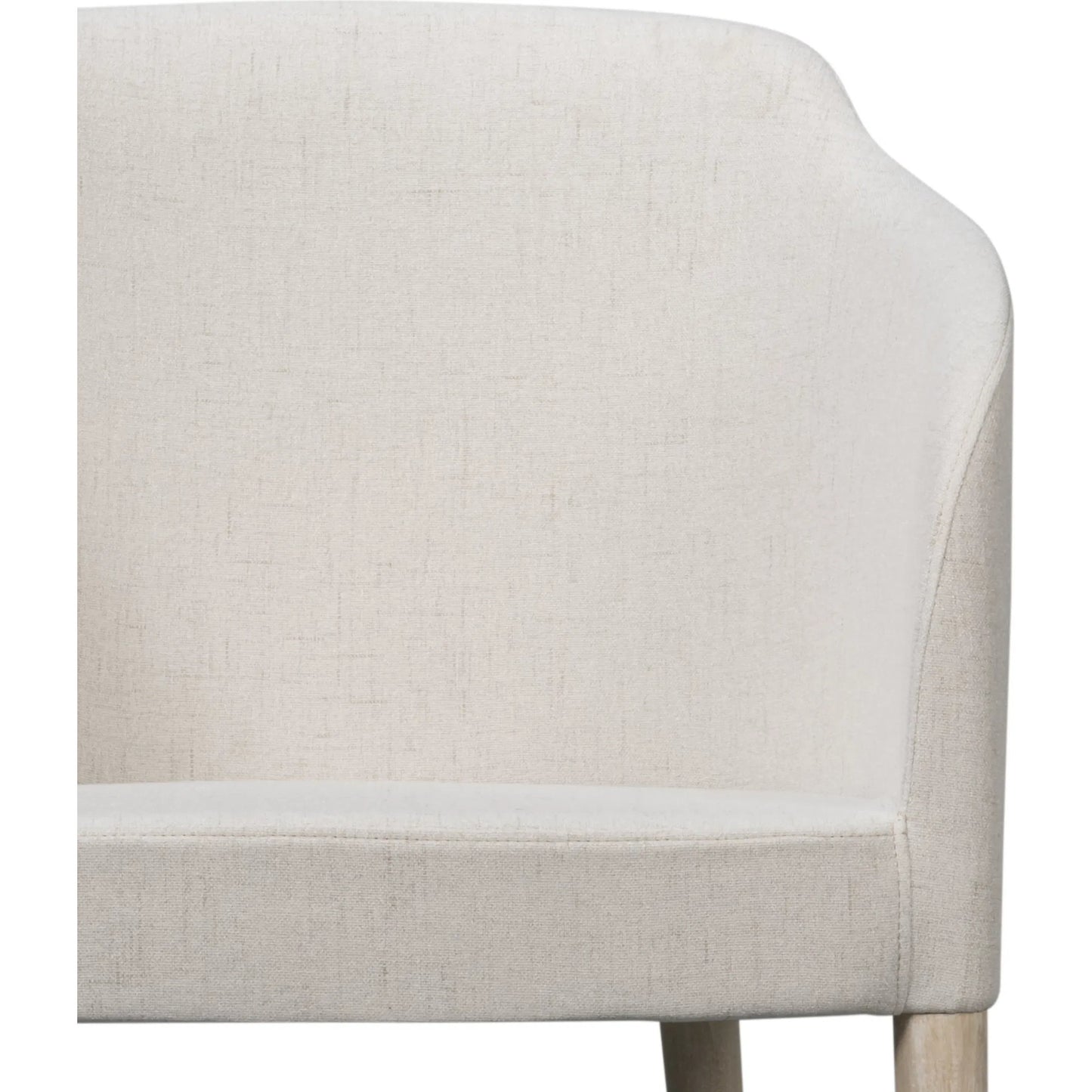004 SI-2447892 | Additional Silo | Occasional Contemporary Chair by Sarreid Ltd. in white. Made from beechwood, lime white, crema fabric in a unique style.
