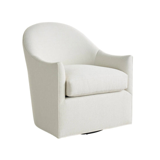 Curated Roscoe Swivel Chair by Universal Furniture in cavum cotton. Made from unique in a transitional style.
