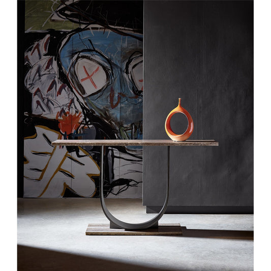 Equilibrium Console Table by Universal Furniture in bronze. Made from unique in a modern style.