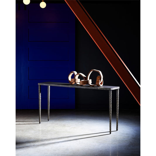 Minimalist Console Table by Universal Furniture in bronze. Made from unique in a transitional style.